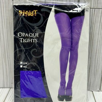 Spirit Halloween Opaque Tights Purple S/M New